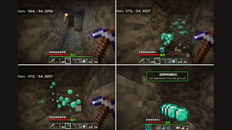 Finding diamonds Bedrock Edition Minecraft