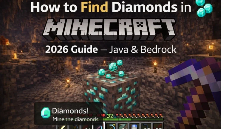 How to Find Diamonds in Minecraft (2026 Guide – Java & Bedrock)