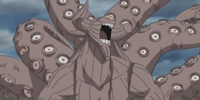Gyuki the Eight-Tails massive ox-octopus tailed beast from Naruto