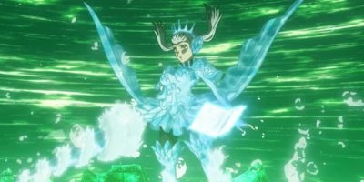 Noelle forming a contract with the water spirit Undine in the Heart Kingdom — Black Clover Arc 9
