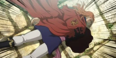 Fuegoleon Vermillion fighting to protect the Clover Kingdom during the capital assault — Black Clover Arc 3