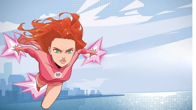 Atom Eve, Samantha Eve Wilkins, using her matter manipulation powers in combat