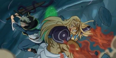 The Black Bulls fighting Vetto from the Eye of the Midnight Sun at the Seabed Temple — Black Clover Arc 4