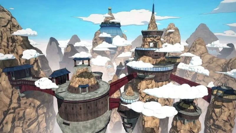 Kumogakure Hidden Cloud Village in the Land of Lightning — home of Killer Bee and the Fourth Raikage