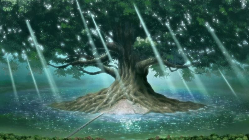 Takigakure Hidden Waterfall Village — home of the Hero Water that boosts chakra at the cost of the user's lifespan