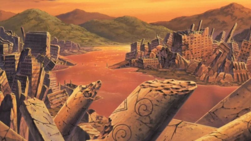 Uzushiogakure Hidden Whirlpool Village ruins — destroyed homeland of the Uzumaki clan and Naruto's mother Kushina