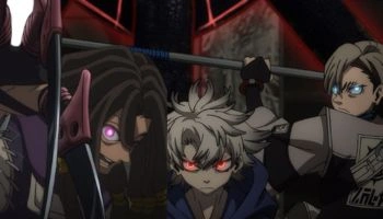 Rudo and Zanka fighting Jabber Wonga of the Raiders in Gachiakuta