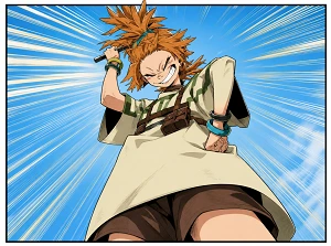 Remlin Tysark with wild orange hair 