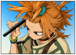Remlin Tysark in their element drawing spells with chaotic energy in Gachiakuta