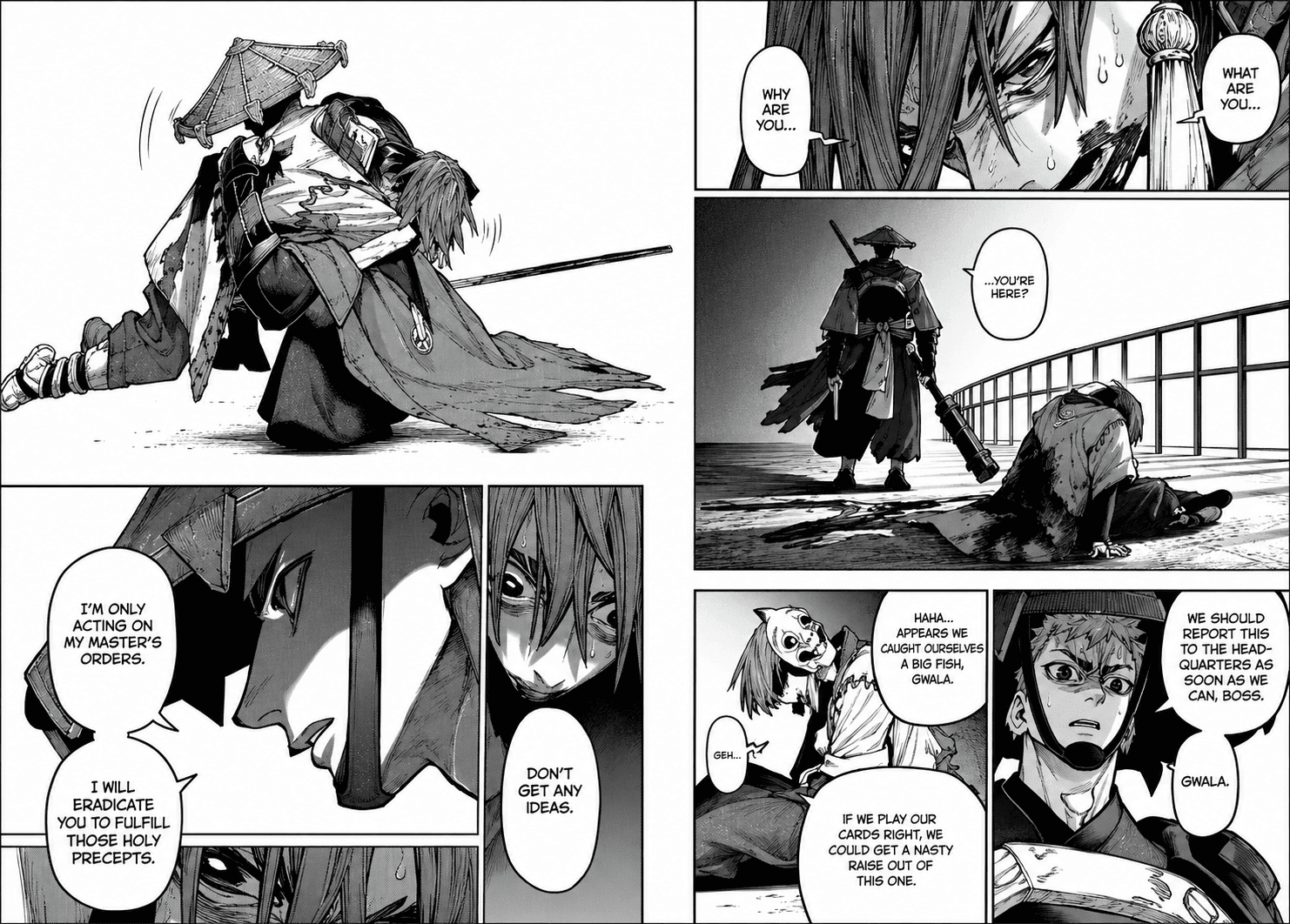 Goka Nijiku in his Hell Guard uniform in the battle field