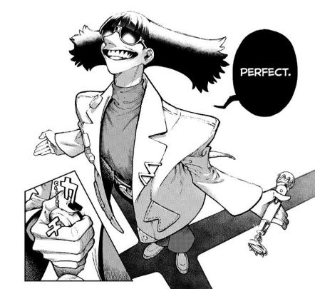Mymo as the Doll Festival MC moments before revealing his true intentions in Gachiakuta