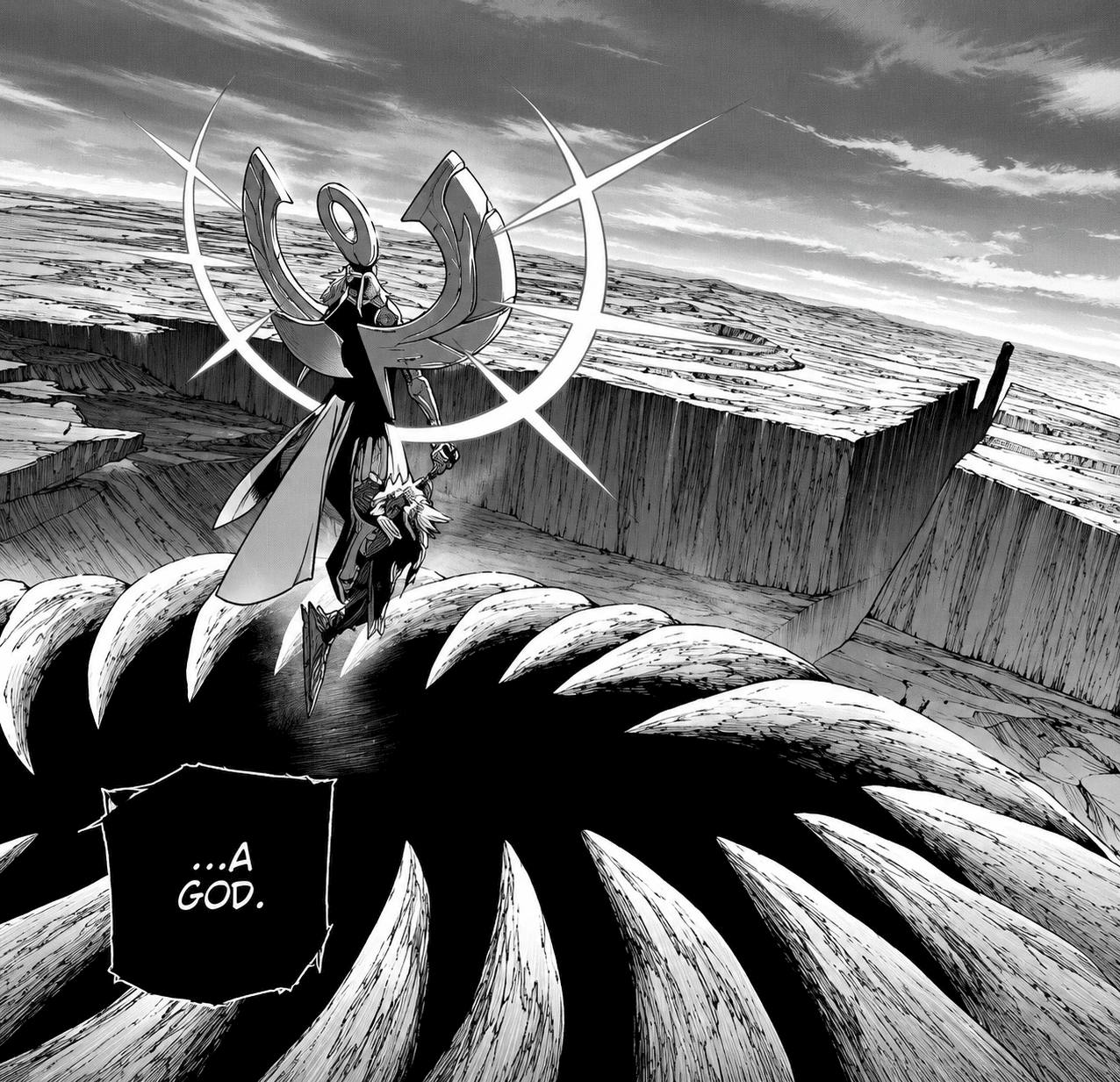 Mymo in his Apostle divine form during the Doll Festival battle in Gachiakuta