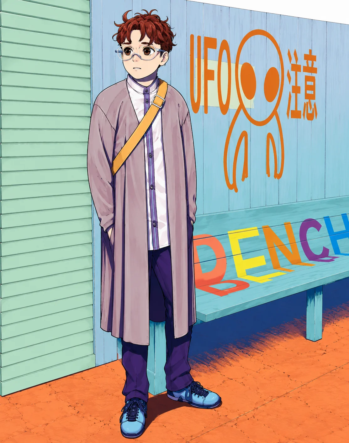 Okarun in cool outfit in Dandadan
