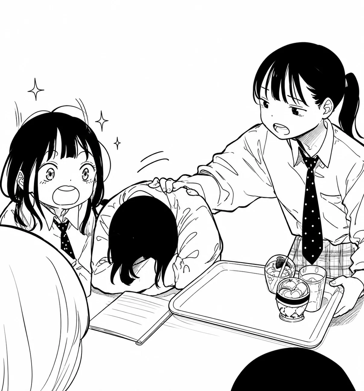 Kana Miyashita with her signature high ponytail in her Kuromata High School uniform in RuriDragon
