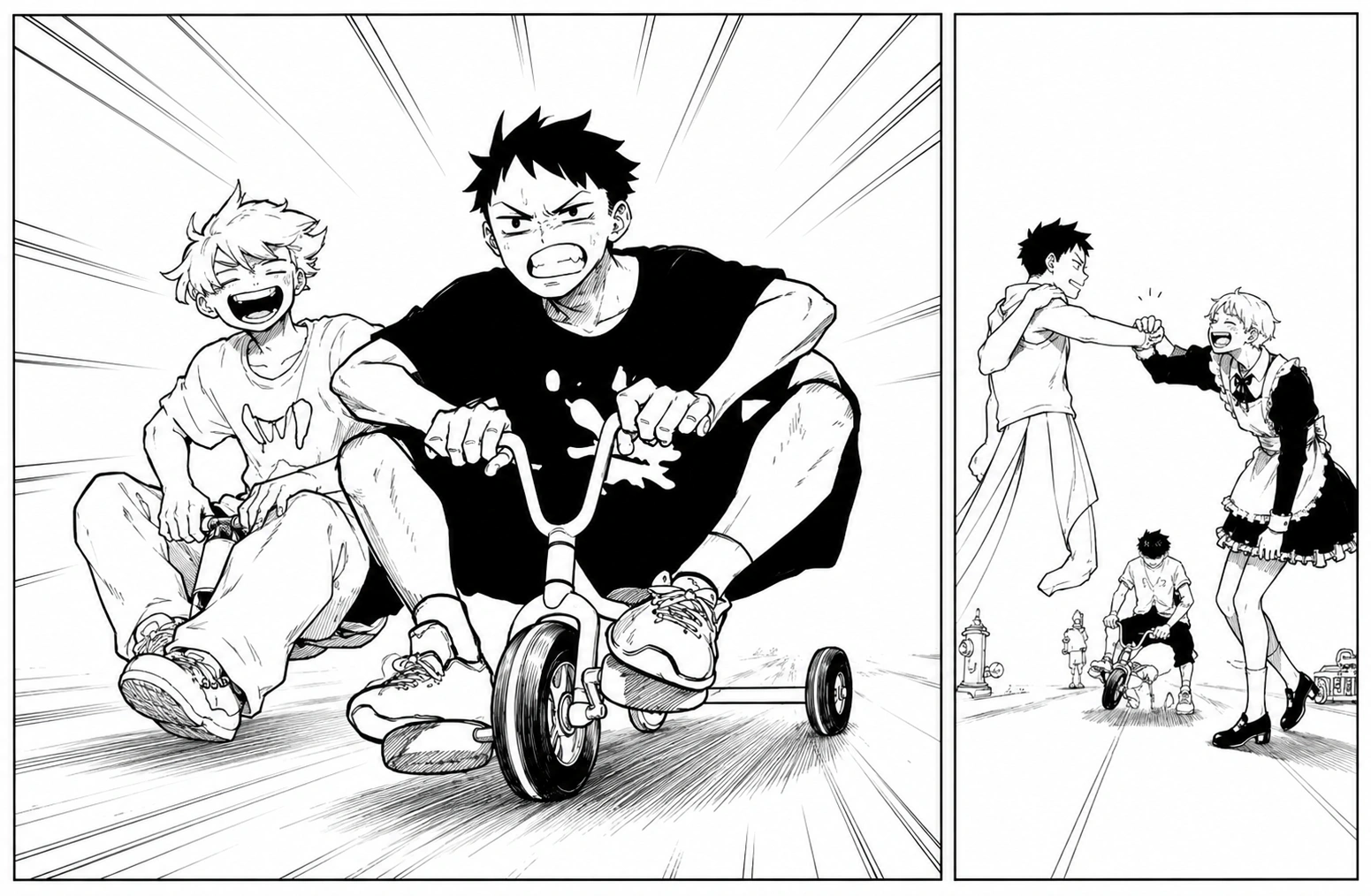 Yoshioka running the relay race obstacles at the Kuromata High Sports Festival in RuriDragon