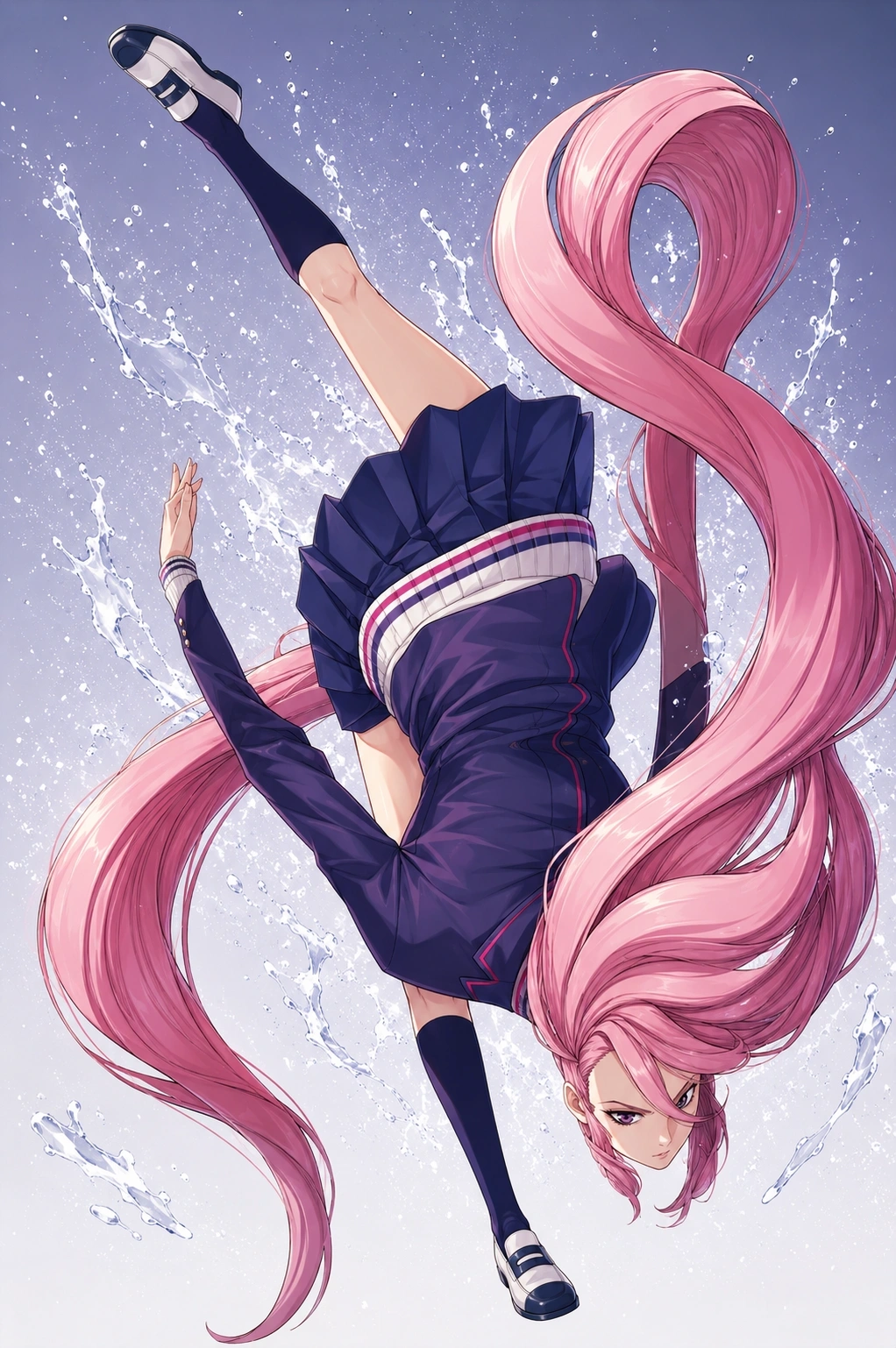 Aira Shiratori activating her Acrobatic Silky powers for the first time in Dandadan