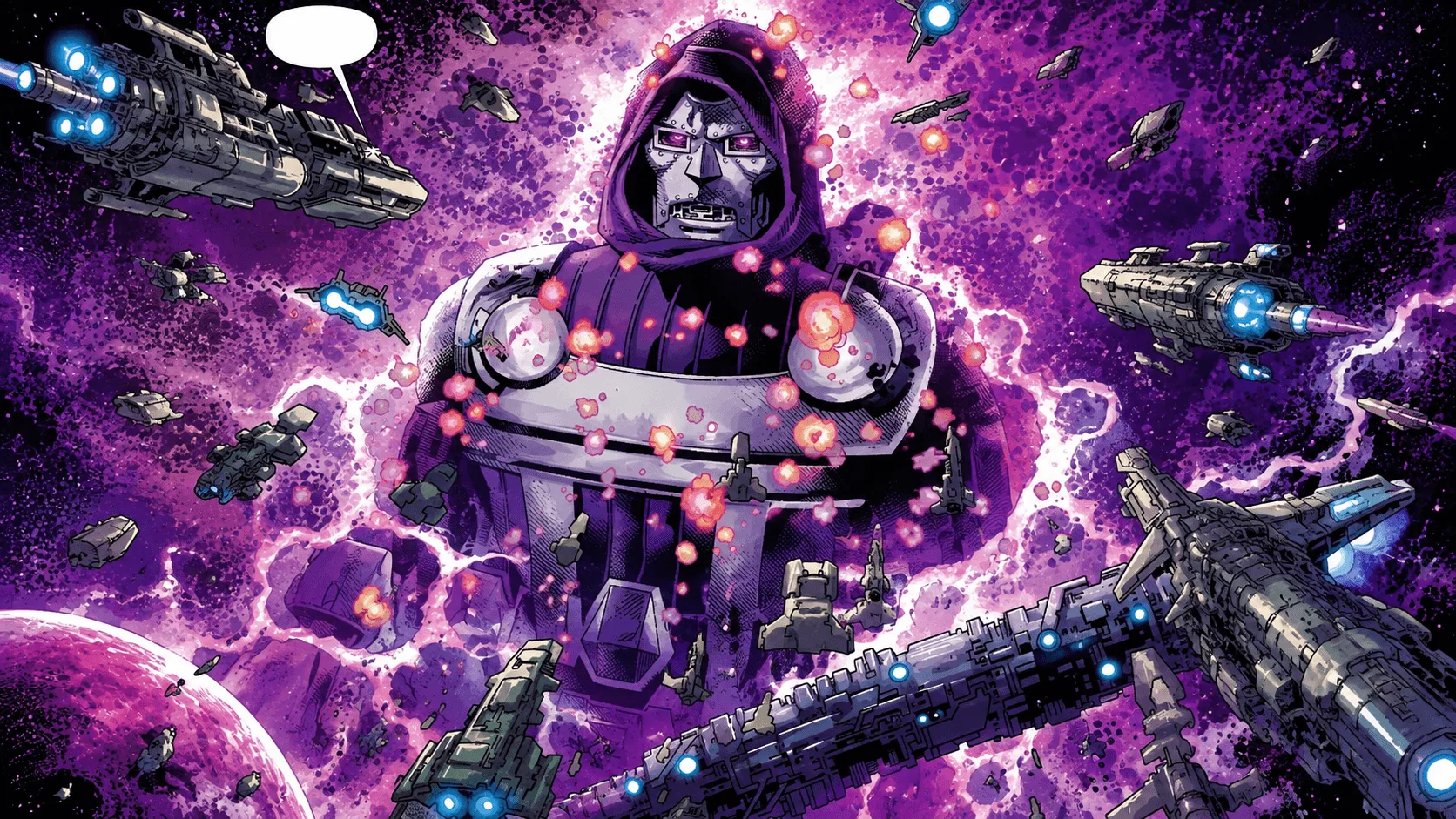 Doctor Doomactus, the fusion of Doctor Doom and Galactus who conquers worlds to enforce worship