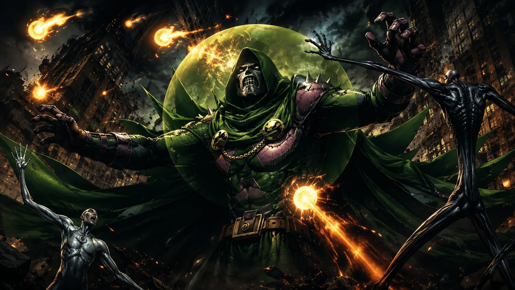 Doom the Annihilating Conqueror, a fusion of Doctor Doom, Kang, and Annihilus