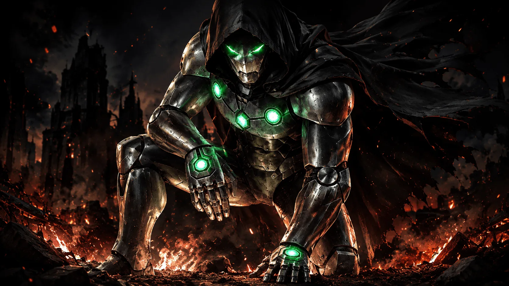 Infamous Iron Man, Victor von Doom wearing a mystically enchanted Stark-style suit