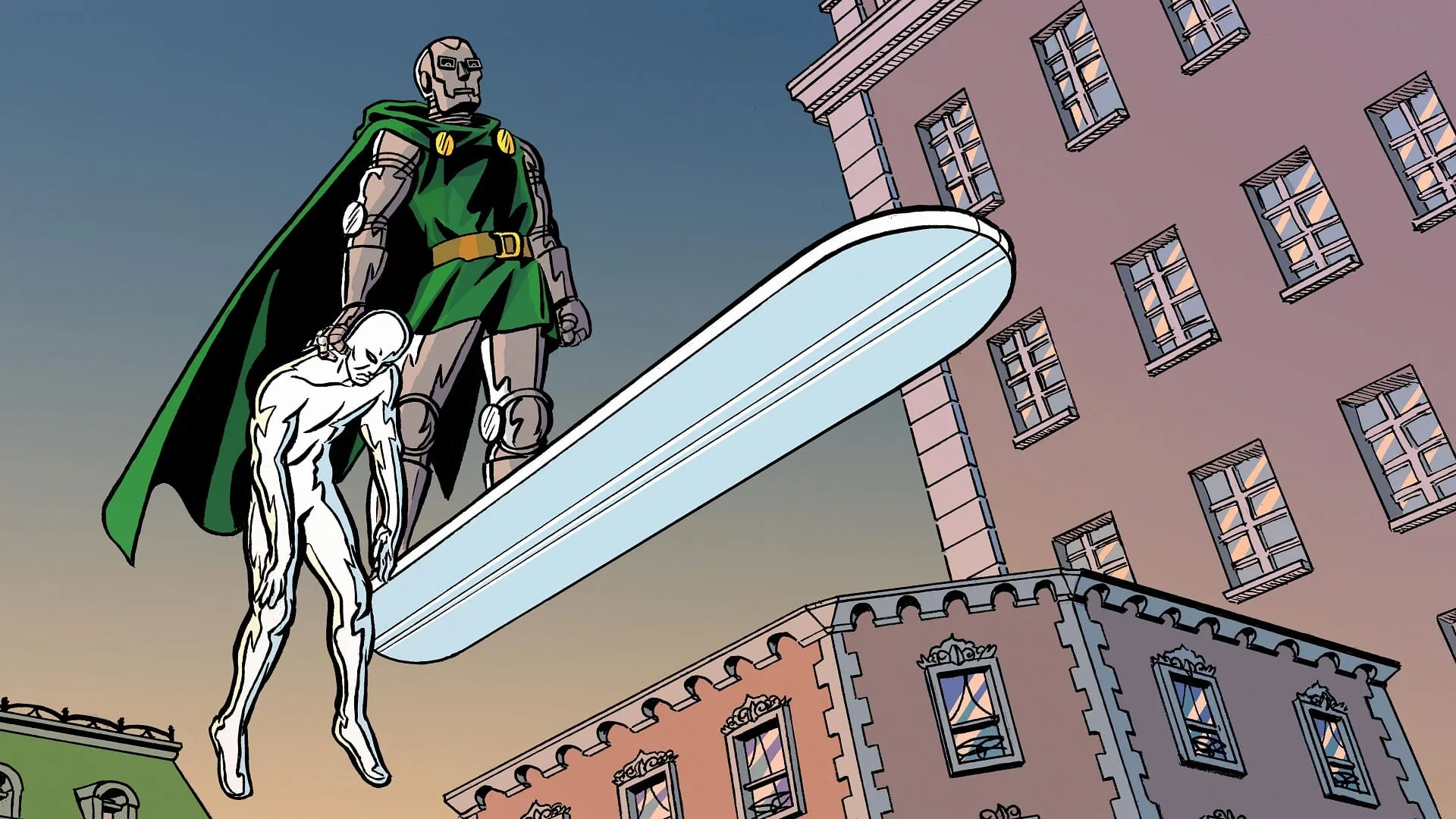 Doctor Doom wielding the stolen Power Cosmic drained from the Silver Surfer